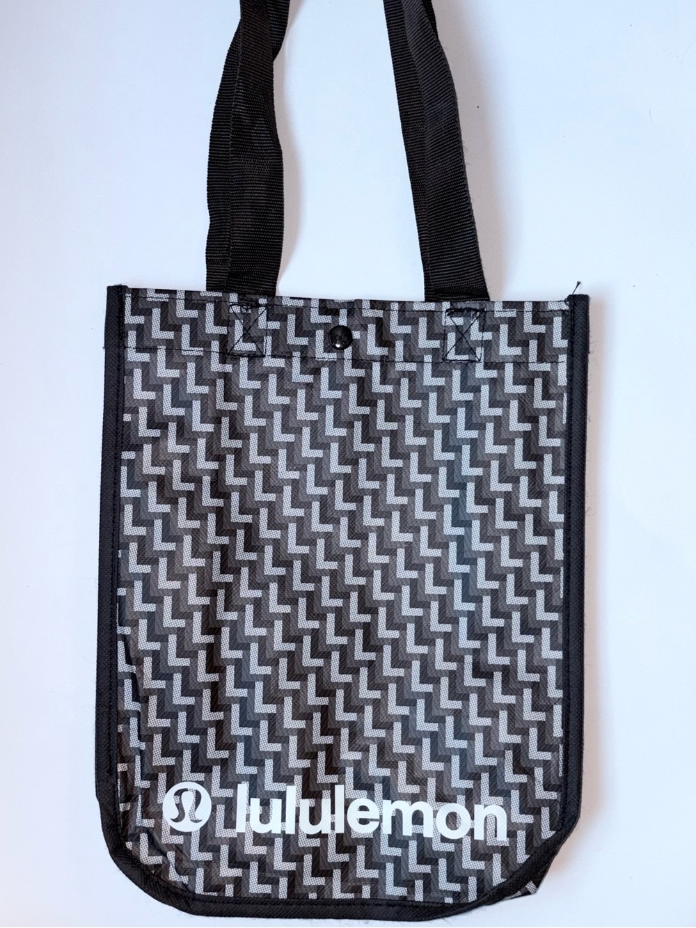 Lululemon Reusable Grey and White Bag